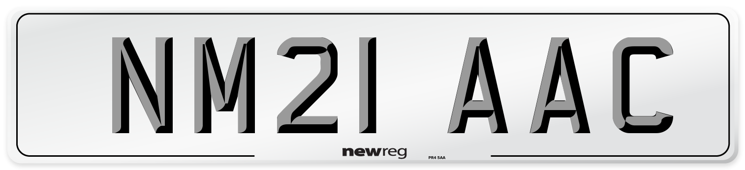 NM21 AAC Number Plate from New Reg